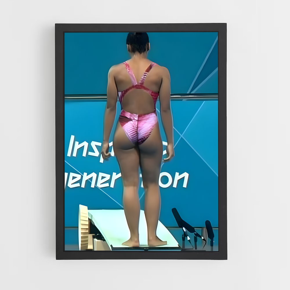 Poster Jennifer abel – affiche Plongeon au tremplin (vue 2)